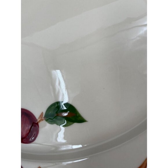 Franciscan Apple Earthenware Hand-Painted Ceramic Oval Serving Platter 14"x10" - Picture 4 of 9